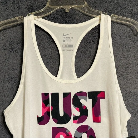 NWT Nike White Athletic DRI-FIT Tank Top Size Large - Picture 3 of 14